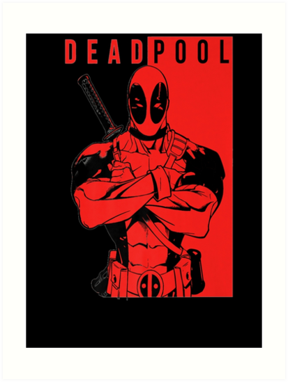 Funny Gifts Deadpool S Twotoned Portrait Art Print By Michelleleanno Redbubble - deadpool icon png 12 roblox
