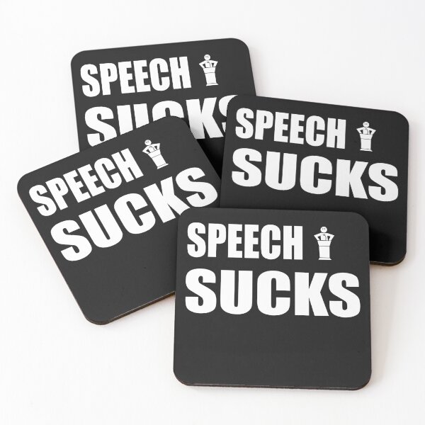 Item preview, SPEECH SUCKS T-SHIRT designed and sold by bigerdan.