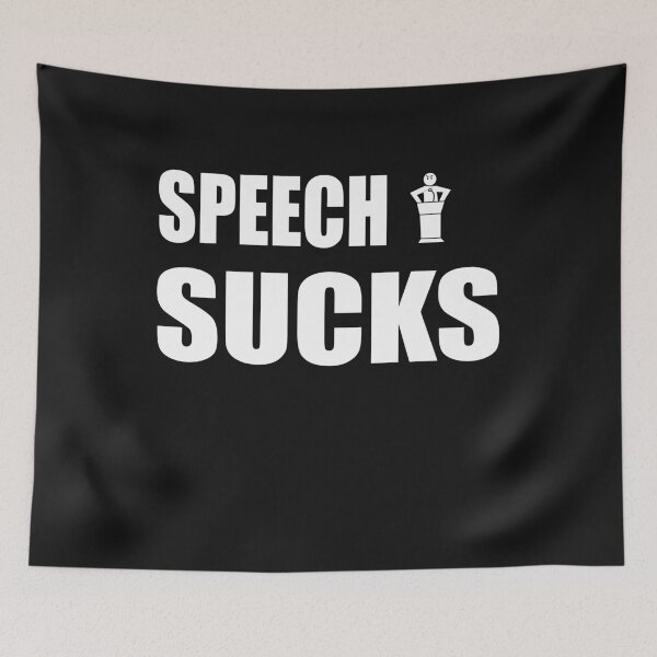Aperçu de l'œuvre SPEECH SUCKS T-SHIRT créée et vendue par bigerdan.