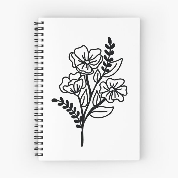 Item preview, Line art floral bouquet  designed and sold by Ashlyn Hall.