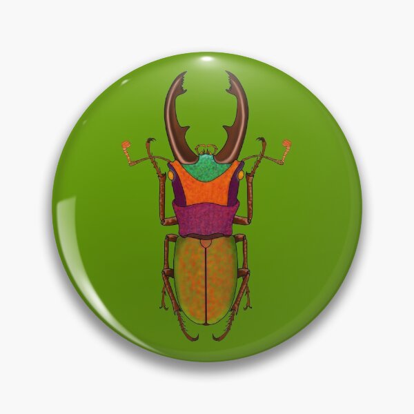 Item preview, Handpainted Brown Stag Beetle designed and sold by Smaragdas.