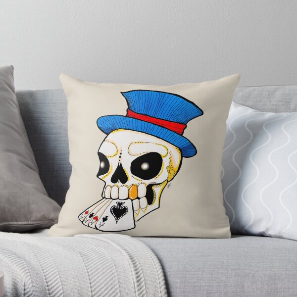 The Card Dealer Throw Pillow