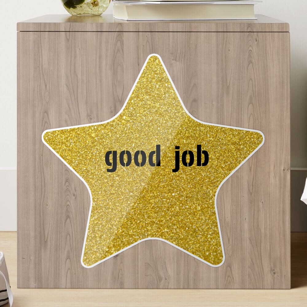 Great Job set of 4 Gold Stars Sticker for Sale by notsweettea