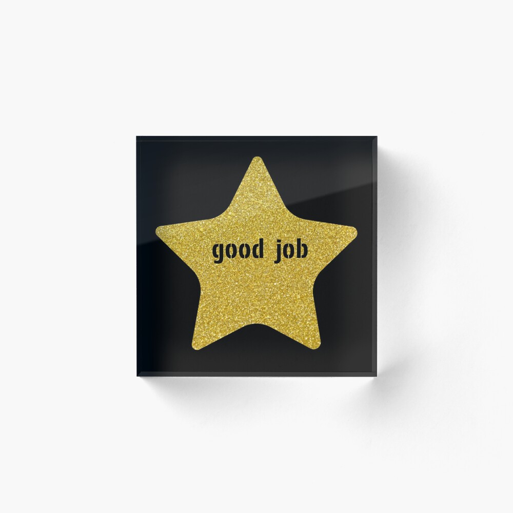 Good Job Gold Star Sticker for Sale by Mehwish