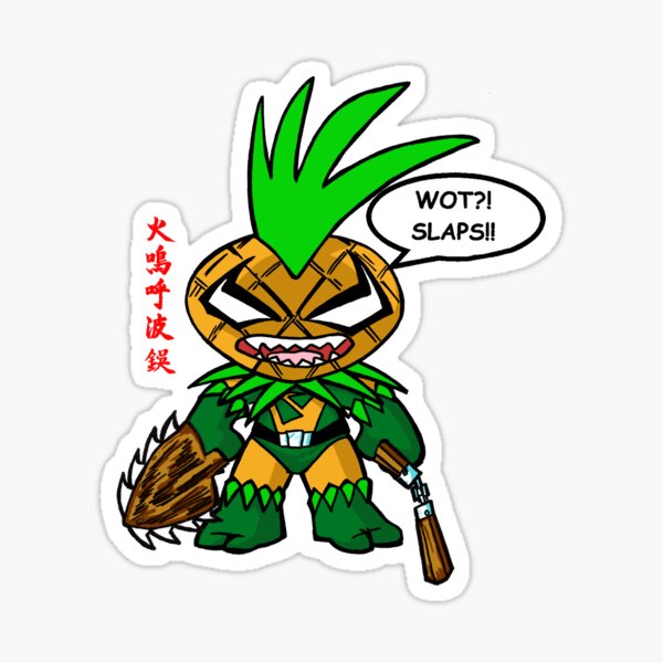 Pineapple Man Wot Slaps? Sticker