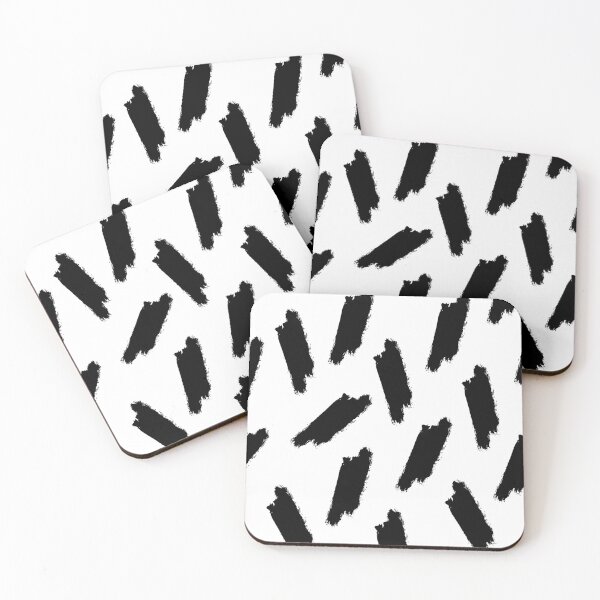 Item preview, The Bold - Black & White Painted Stripes Pattern designed and sold by Laura Dawson.