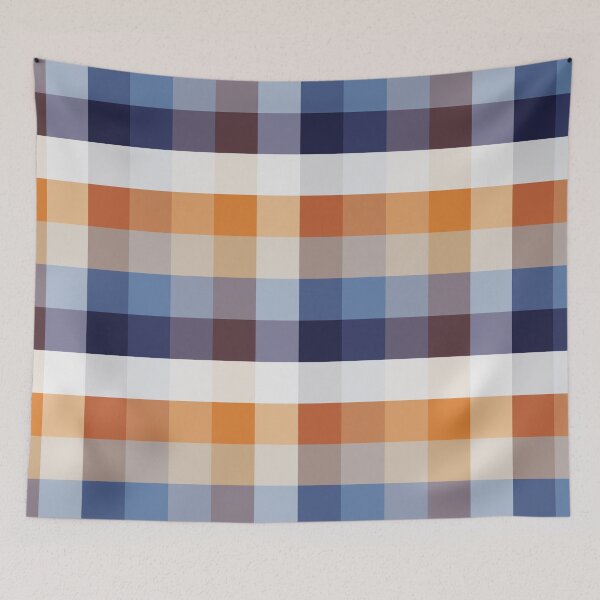 Item preview, Denim Orange Gingham designed and sold by oppositedge.
