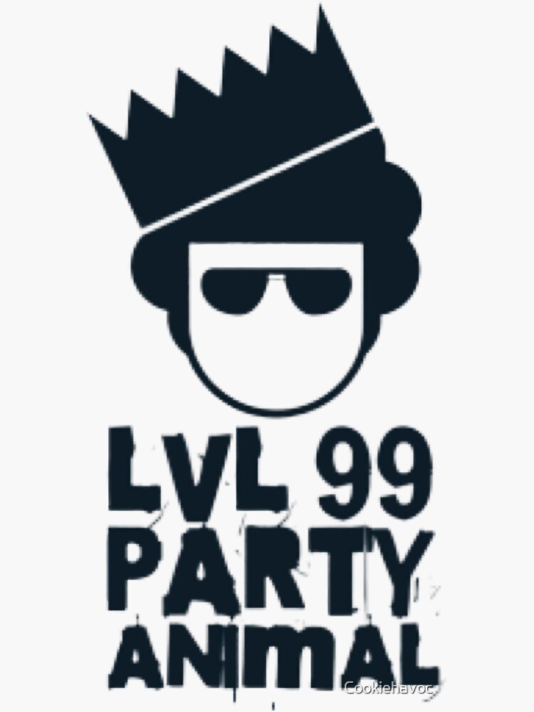 "Level 99 Party" Sticker by Cookiehavoc | Redbubble