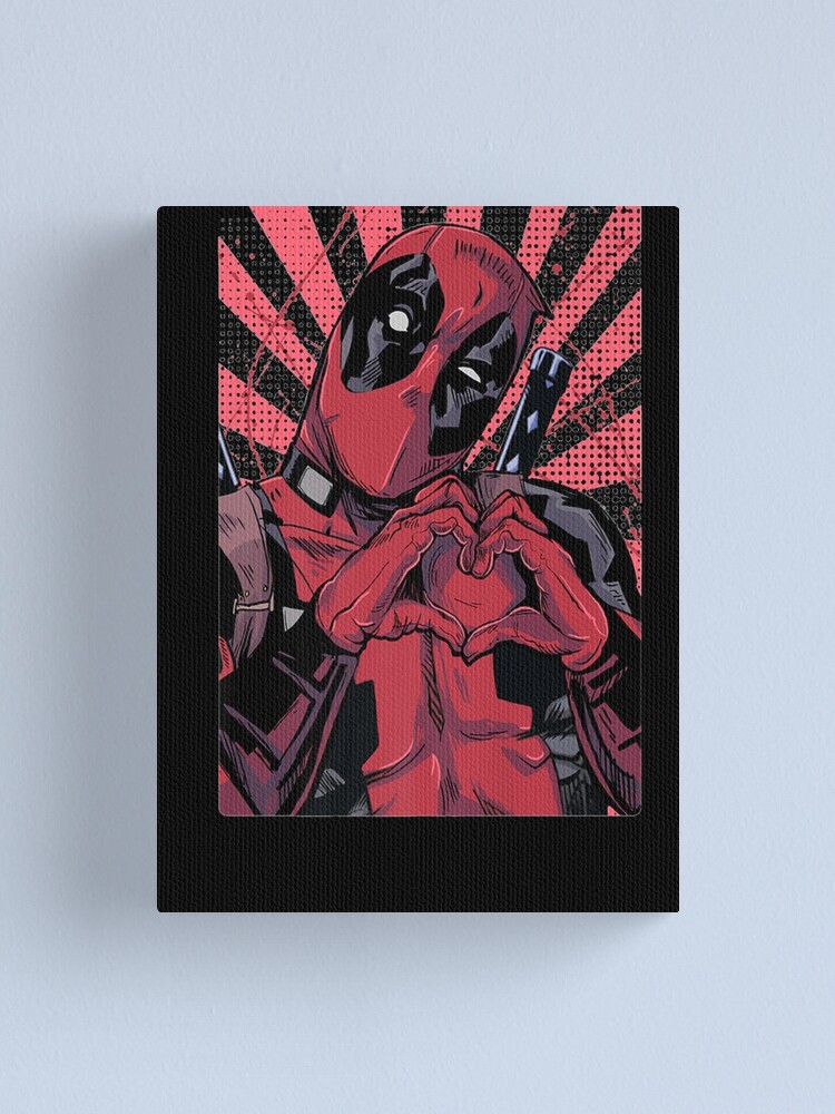 Mens Best Deadpool S Closed Hand Heart Canvas Print By Michelleleanno Redbubble - roblox deadpool mask texture