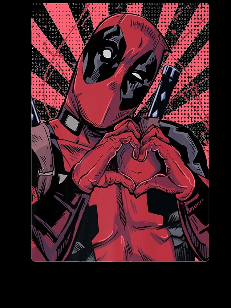 Mens Best Deadpool S Closed Hand Heart Greeting Card By Michelleleanno Redbubble - how to look like spider man in roblox that looks like deadpool