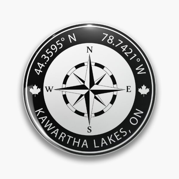 Artikelvorschau, Geografische Koordinaten von Kawartha Lakes, Ontario entworfen und verkauft von TeeOhGraphics.