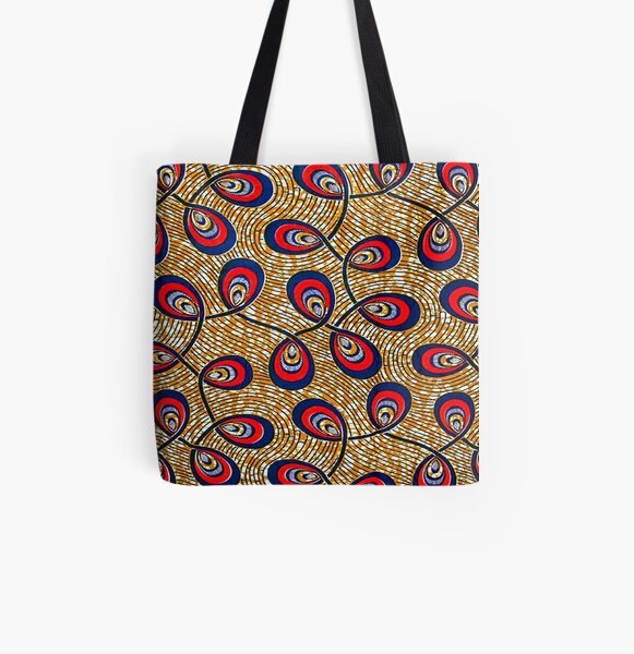 mujer de cera africana Bolsa estampada de tela