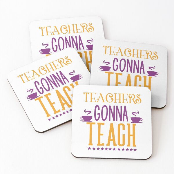 Item preview, TEA-chers Gonna Teach  Tea cups and stars Gift  designed and sold by PupnkittyMania ⭐⭐⭐⭐⭐.