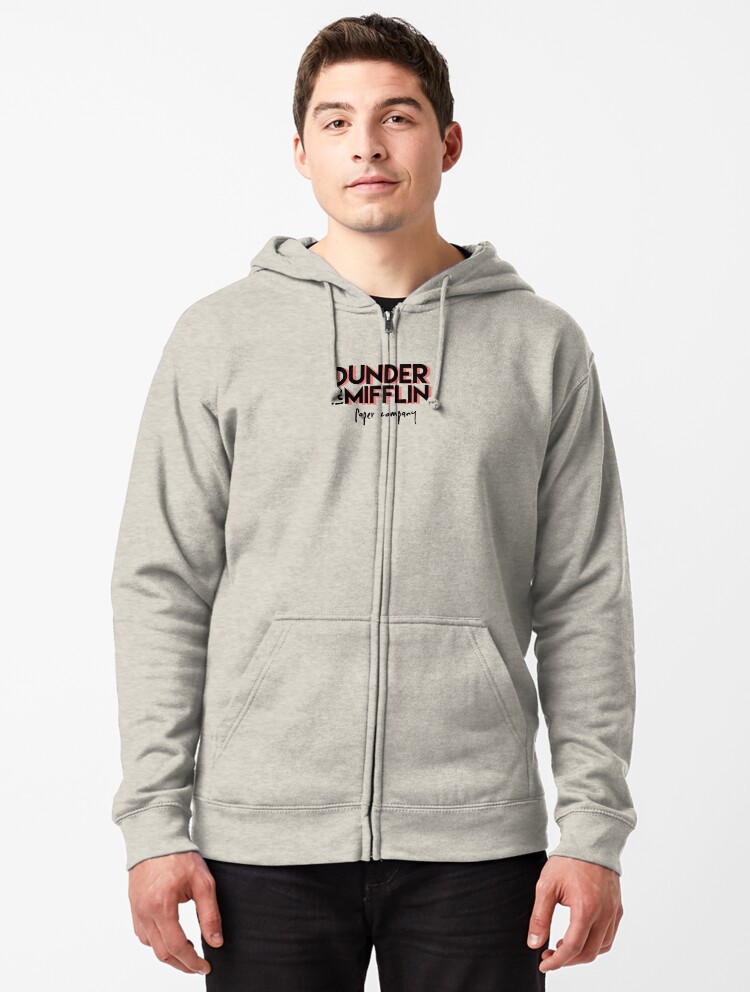 dunder mifflin hoodie zip