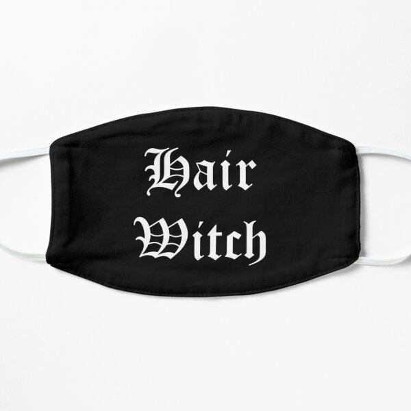Hair witch white text Flat Mask
