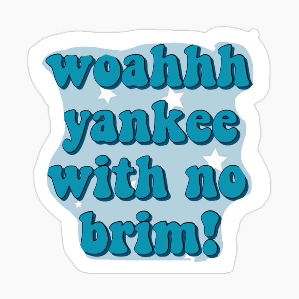 yankee with no brim!! Sticker for Sale by groovystickies