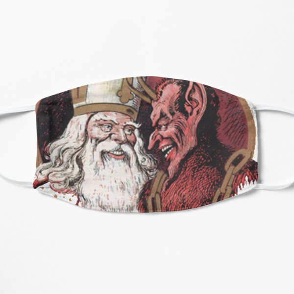St. Nicholas and Krampus Flat Mask