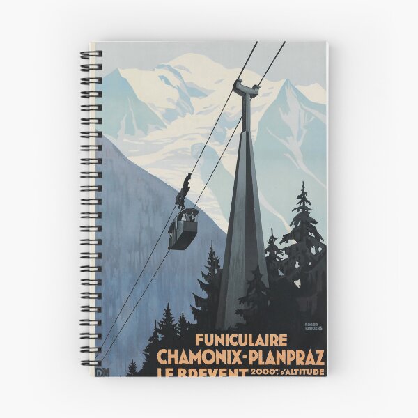 Item preview, PLM Funiculaire Chamonix Planpraz vintage travel poster designed and sold by stickart-marek.