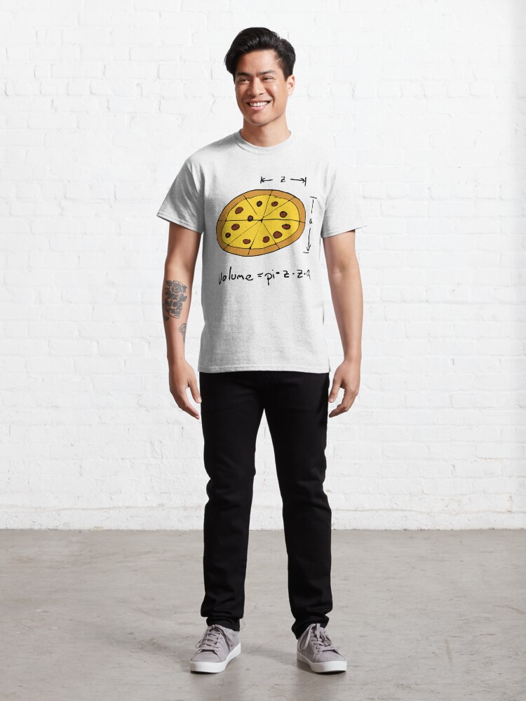 Alternate view of Volume equals PIZZA for Math Nerds Who Love Pizza Classic T-Shirt