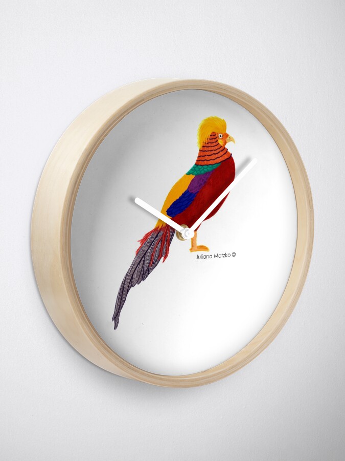 Alternate view of Golden Pheasant Clock