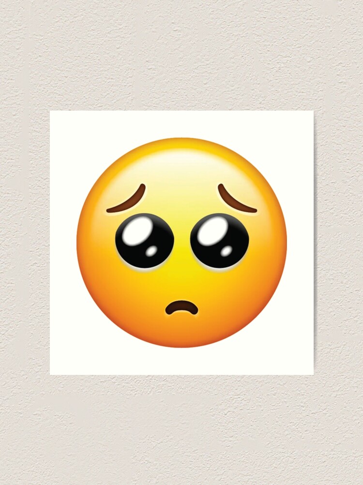 Crying Sad Emoji Pack Art Print By Yawnni Redbubble - roblox sad emoji