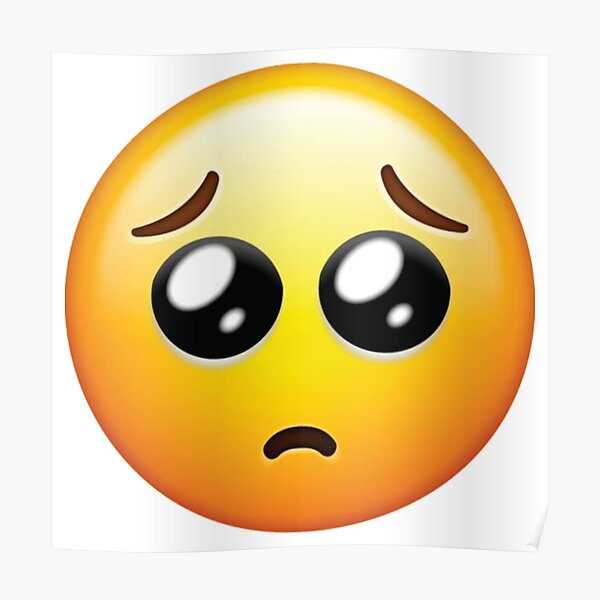 Crying Sad Emoji Pack Poster By Yawnni Redbubble - sad emoji roblox