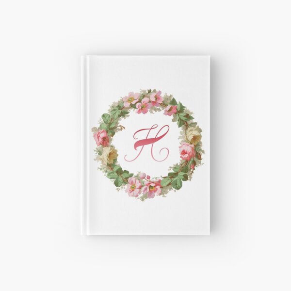 Apple Blossom Time Monogram H Hardcover Journal