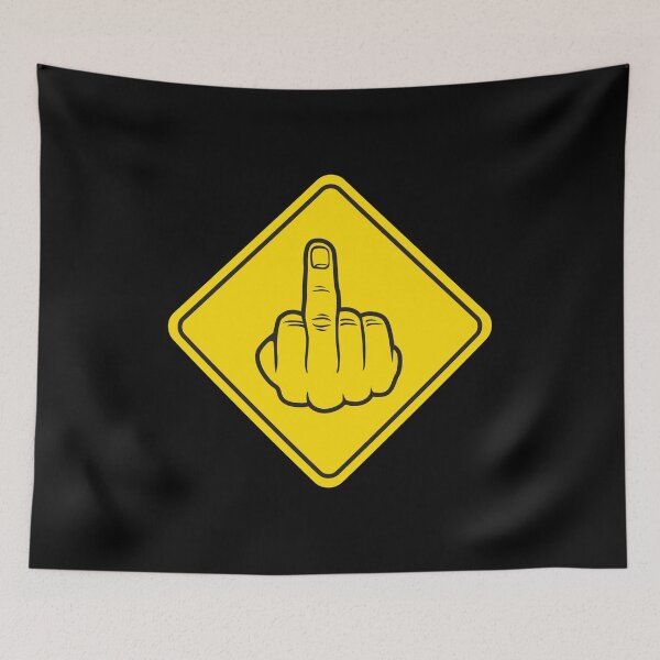 Artikelvorschau, Warnschild Mittelfinger Stimmung F * ck Aus entworfen und verkauft von JustLivinLife.