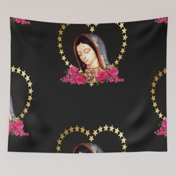 Item preview, Our Lady of Guadalupe Mexican Virgin Mary Mexico Tilma BLK designed and sold by hispanicworld.