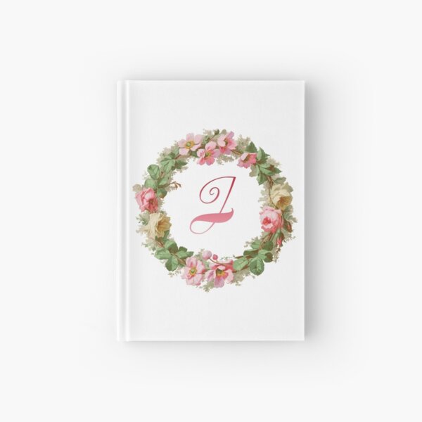 Apple Blossom Time Monogram J Hardcover Journal