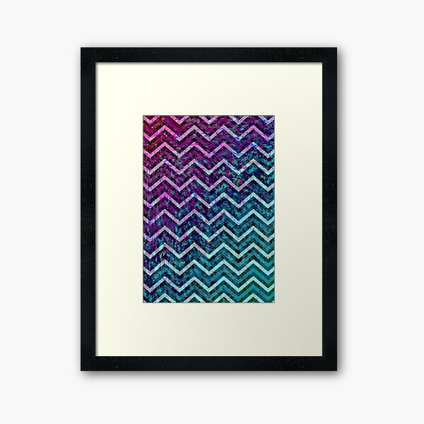 Zick-Zack-Chevron-Muster Gerahmter Kunstdruck