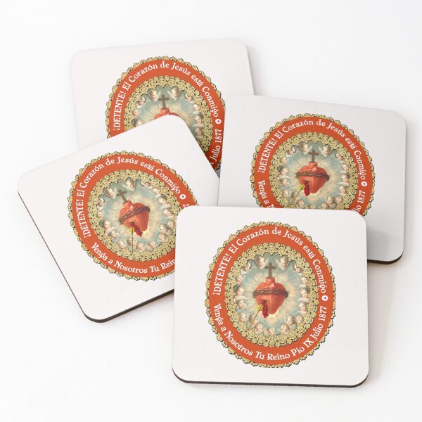 Item preview, Detente Spanish Sagrado Corazon Sacred Heart of Jesus Catholic Prayer WHT designed and sold by hispanicworld.