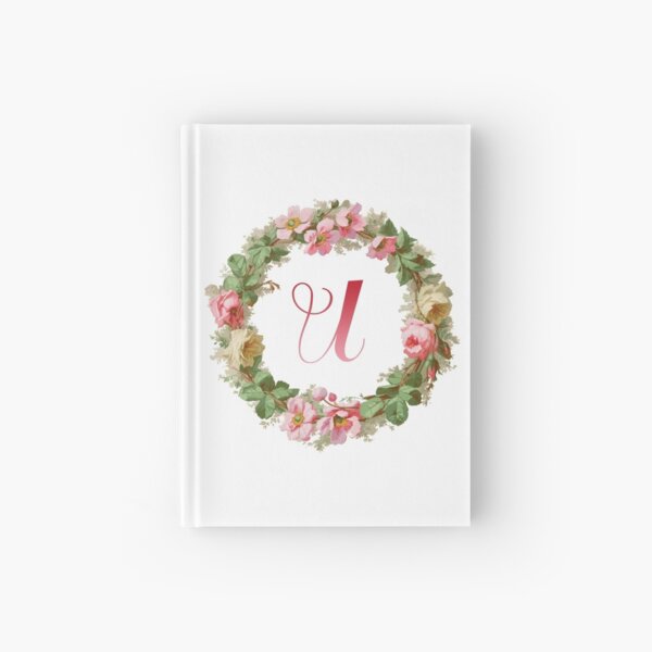 Apple Blossom Time Monogram U Hardcover Journal