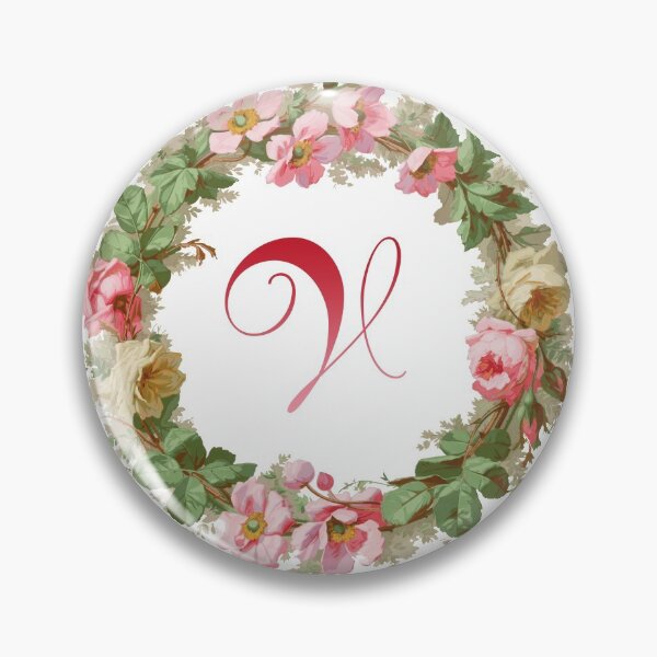 Aperçu de l'œuvre Apple Blossom Time Monogram V créée et vendue par Grafixmom.