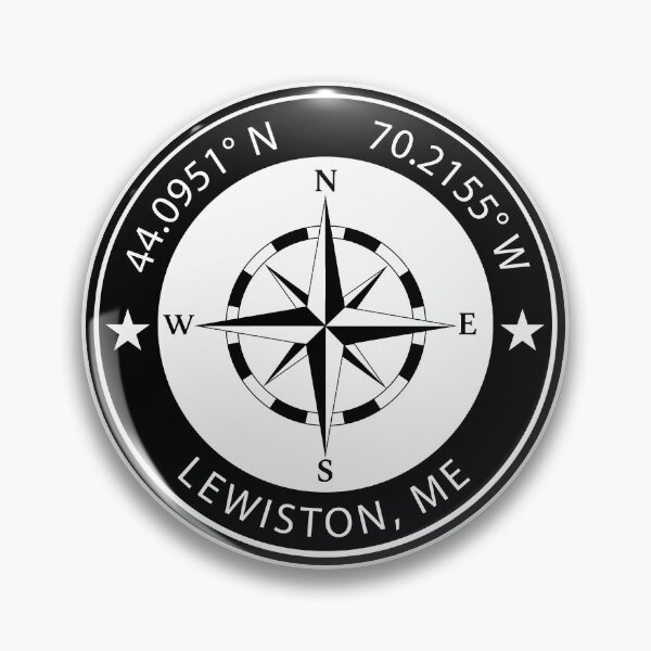 Item preview, Lewiston, Maine Geographical Coordinates designed and sold by TeeOhGraphics.