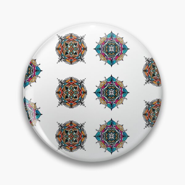 Item preview, Hippie Bohemian Summer Vacation Colorful Indian Mandala FaceMask designed and sold by gillys.