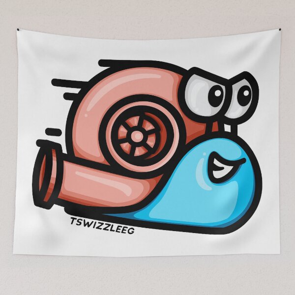 Item preview, Turbo Snail - Classic (Coral & Blue) designed and sold by TswizzleEG.