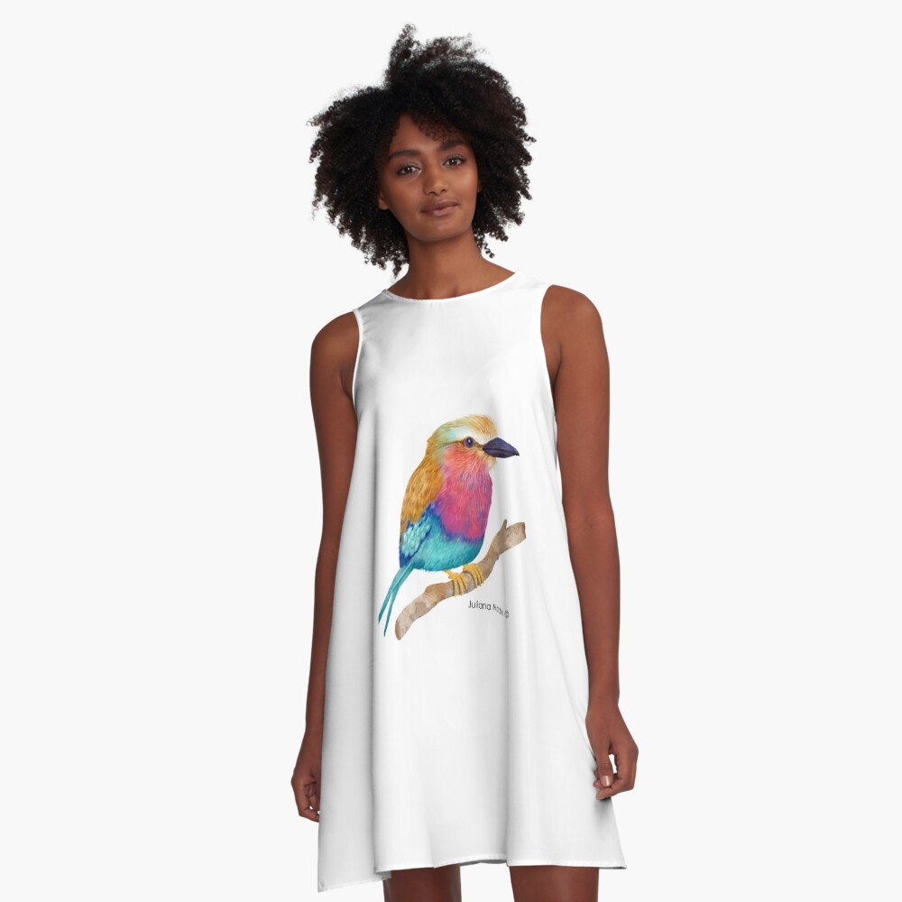 Lilac Breasted Roller A-Line Dress
