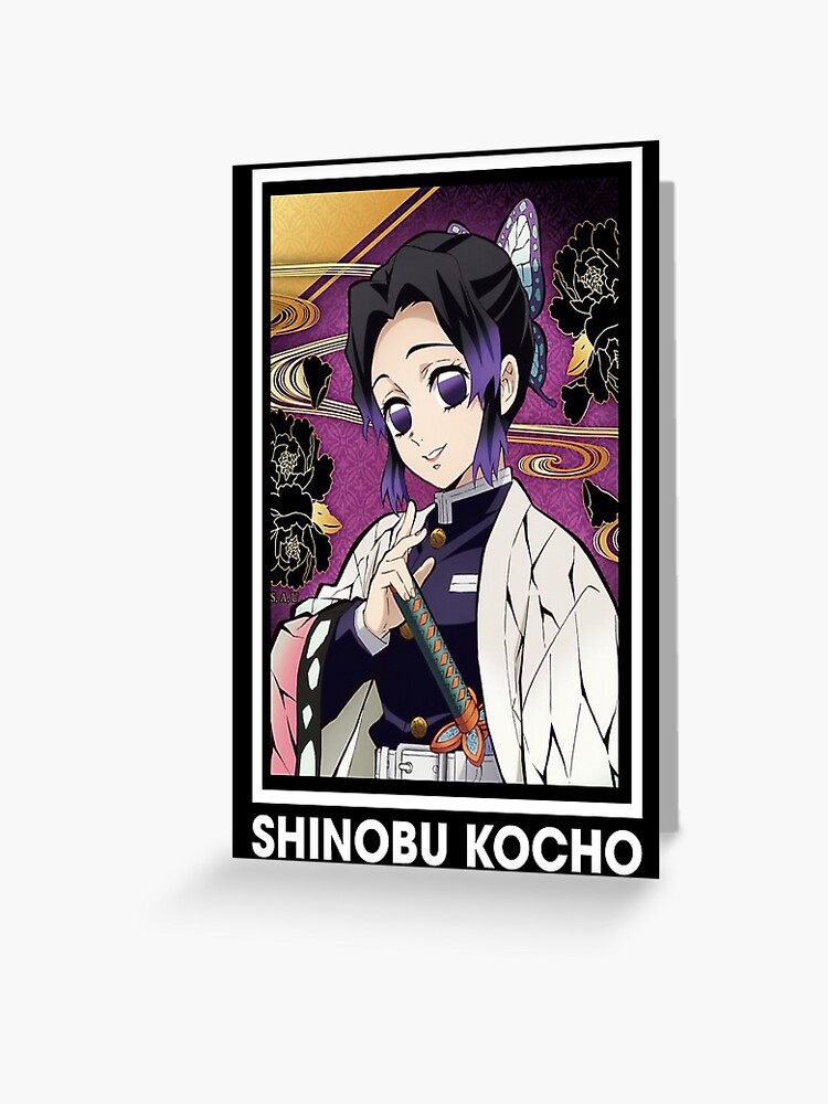 Demon Slayer Anime Character Shinobu Kocho Meme Greeting Card By Josephine7 Redbubble