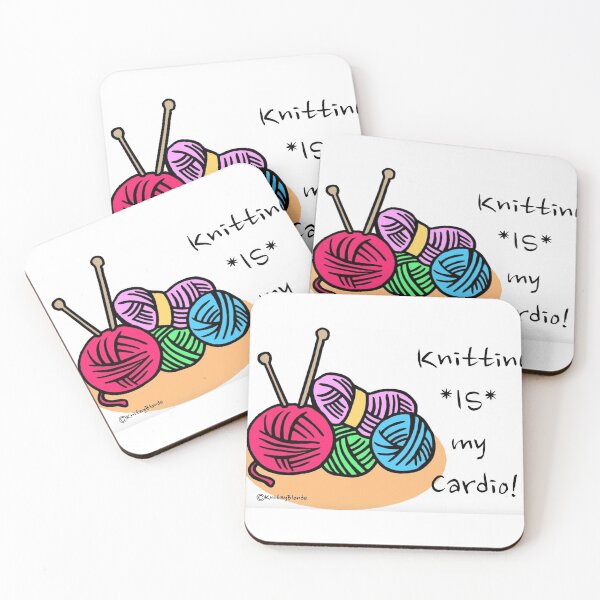 Item preview, Knitting is my cardio! designed and sold by KnitzyBlonde.