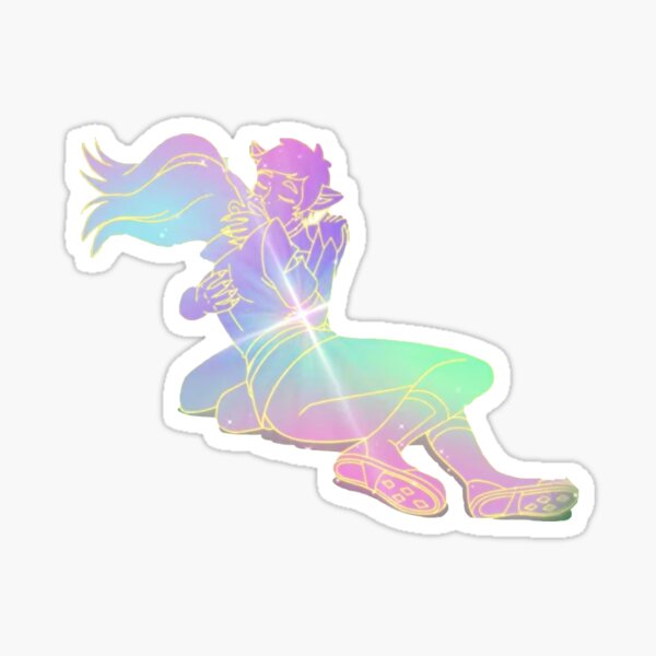 Adora and Catra Rainbow Kiss Sticker