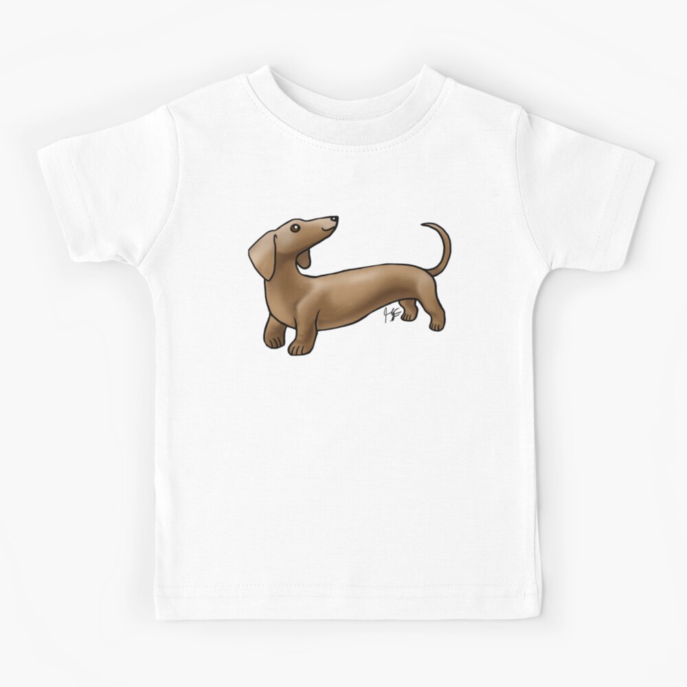 Smooth Coat Dachshund - Brown Kids T-Shirt