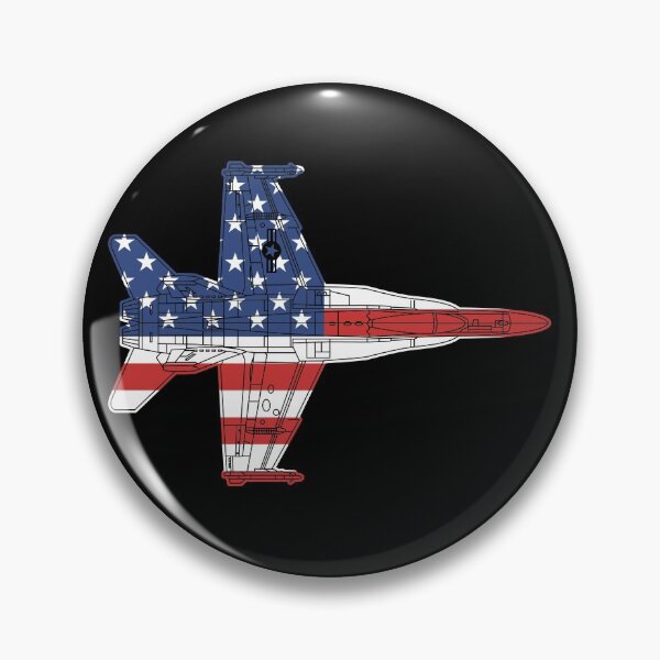 Artikelvorschau, F18 Hornet Militärflugzeug Schema Vintage American Flag Gear entworfen und verkauft von DynamicDesign.