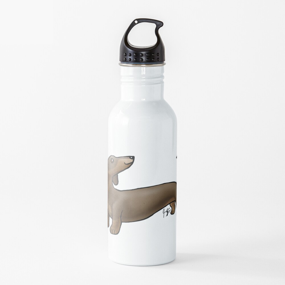 Smooth Coat Dachshund - Brown and Tan Water Bottle