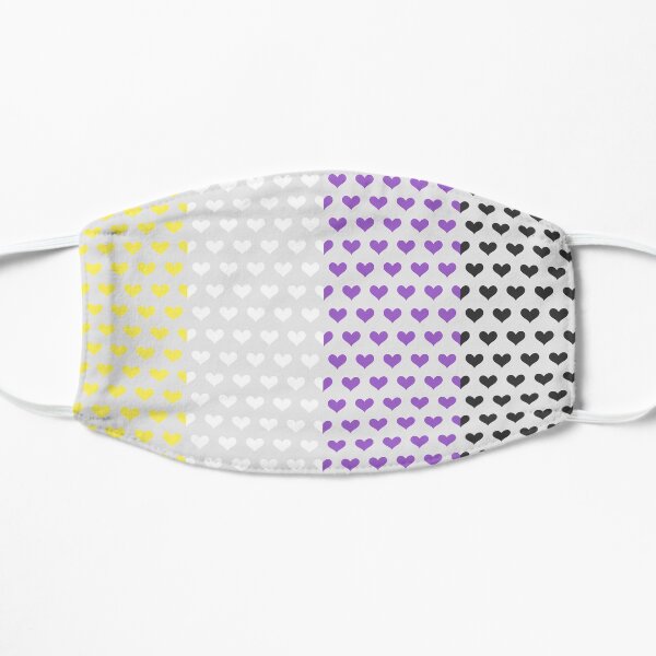 Non-binary Hearts Flat Mask