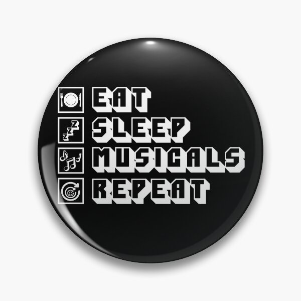 Item preview, Eat Sleep Musicals Repeat Retro Broadway Stage Performer Gear designed and sold by DynamicDesign.