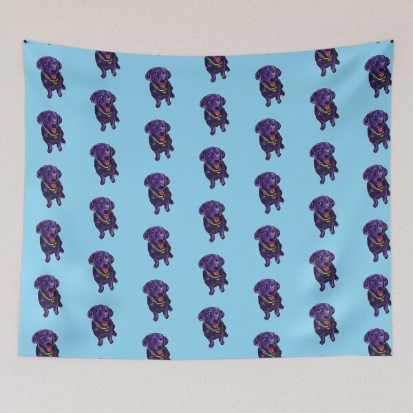 Item preview, Black Lab over Blue designed and sold by Amanda A. Anthony.