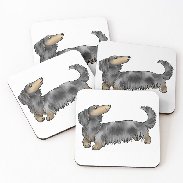 Item preview, Dog - Long Haired Dachshund - Dapple designed and sold by Jennifer Stolzer.