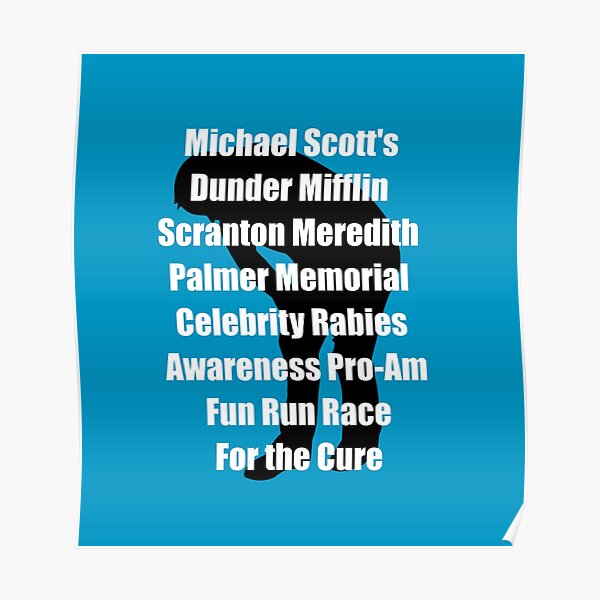 Michael Scott Dunder Mifflin Fun Run Poster