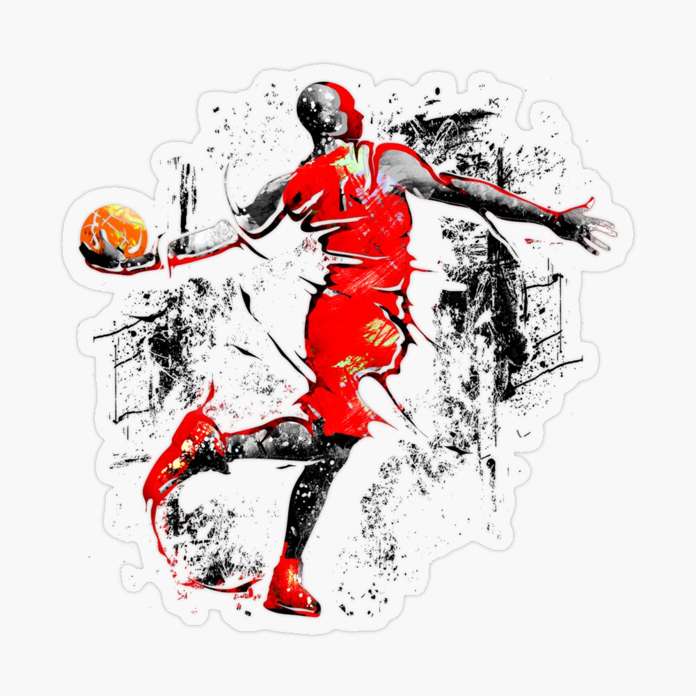 Michael Jordan Chicago Bulls Abstract Art 1 Greeting Card